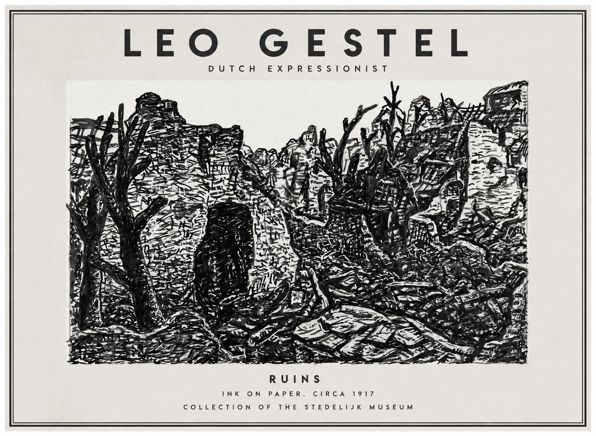 Leo Gestel Ruins No1 - Plakat