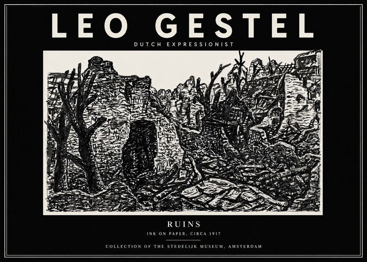 Leo Gestel Ruins No4 - Plakat