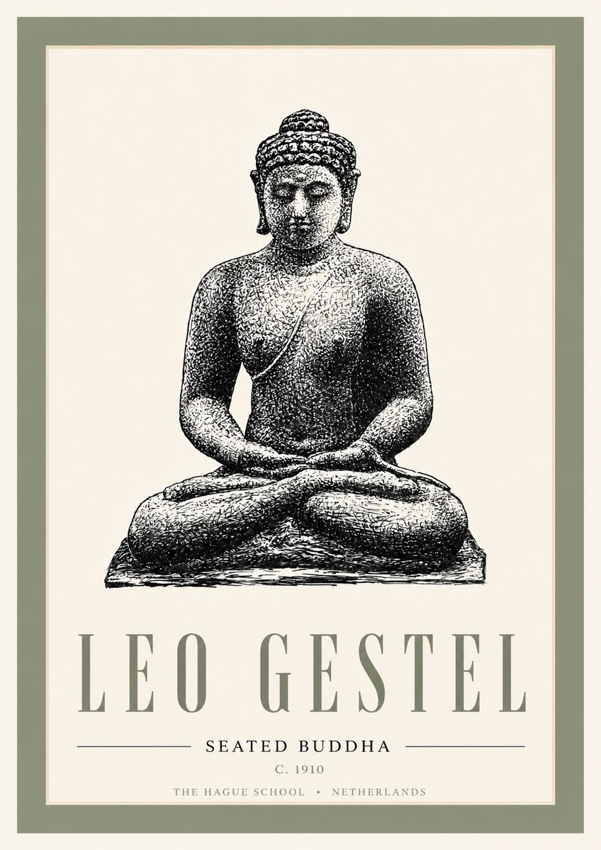 Leo Gestel Seated Buddha No6 - Plakat