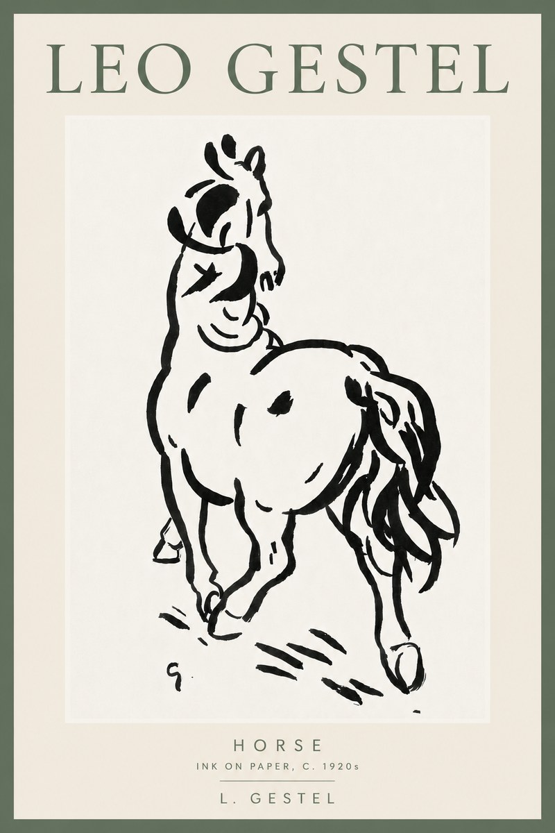 Leo Gestel Horse No6 - Plakat