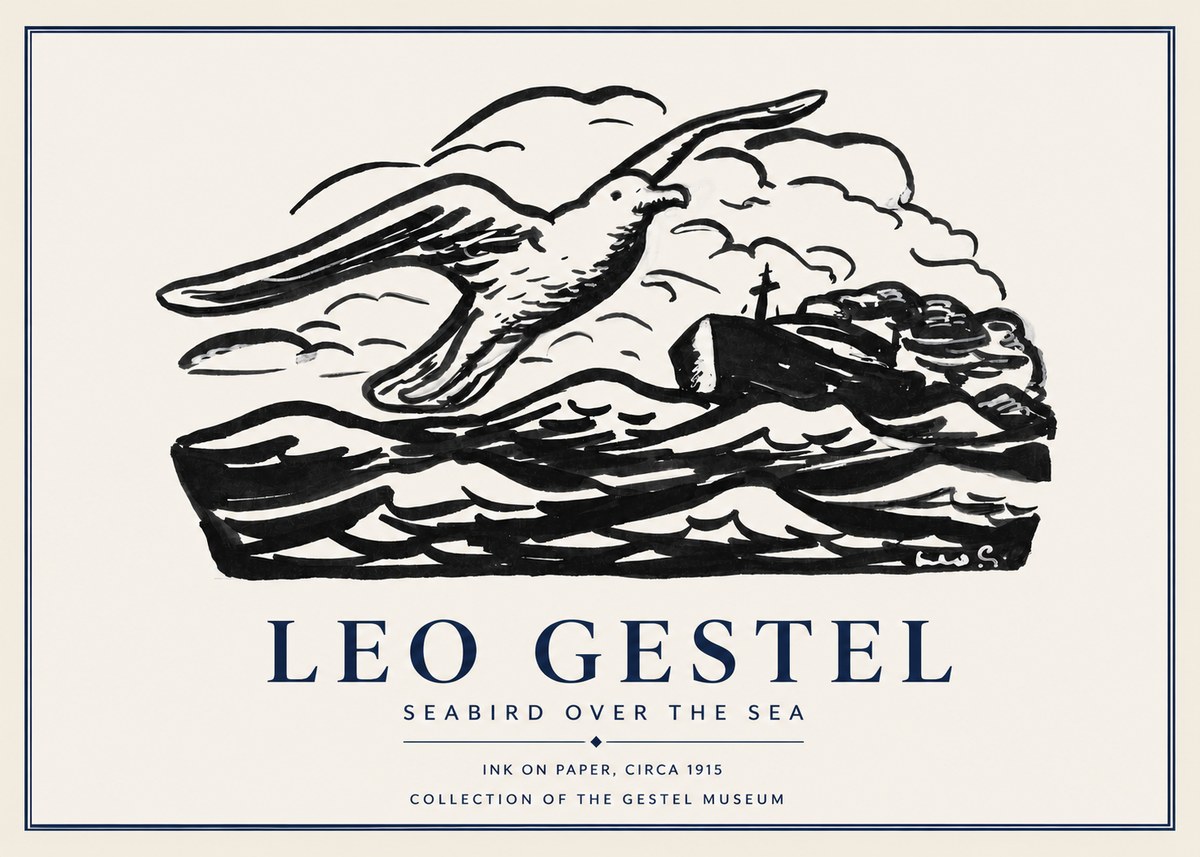 Leo Gestel Seabird over the Sea No2 - Plakat