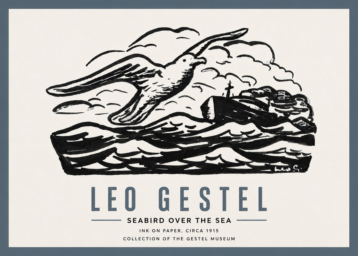 Leo Gestel Seabird over the Sea No5 - Plakat
