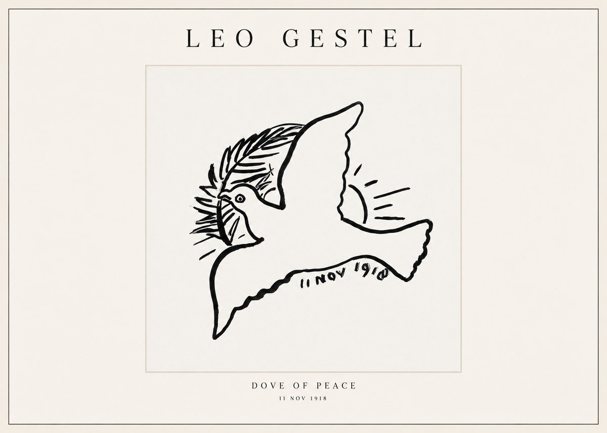 Leo Gestel Dove of Peace No1 - Plakat