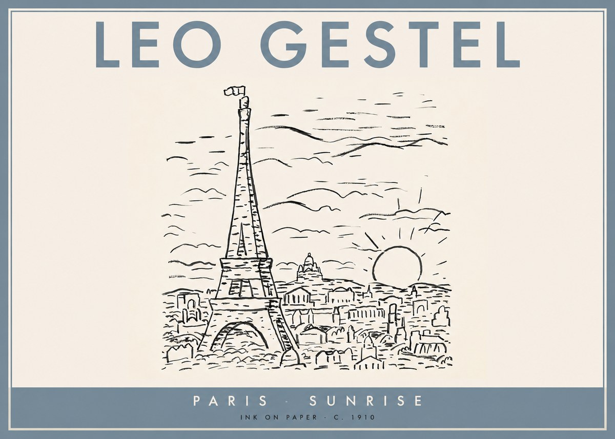 Leo Gestel Paris Sunrise No2 - Plakat