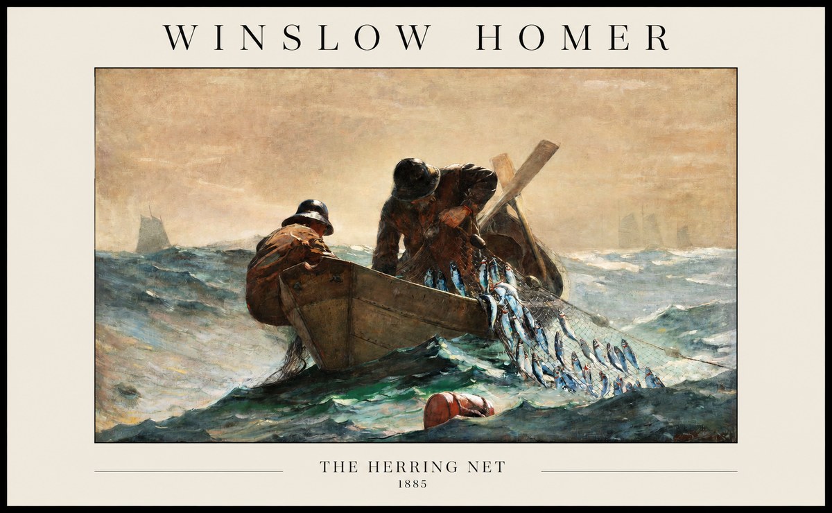 Winslow Homer The Herring Net I No1 - Plakat