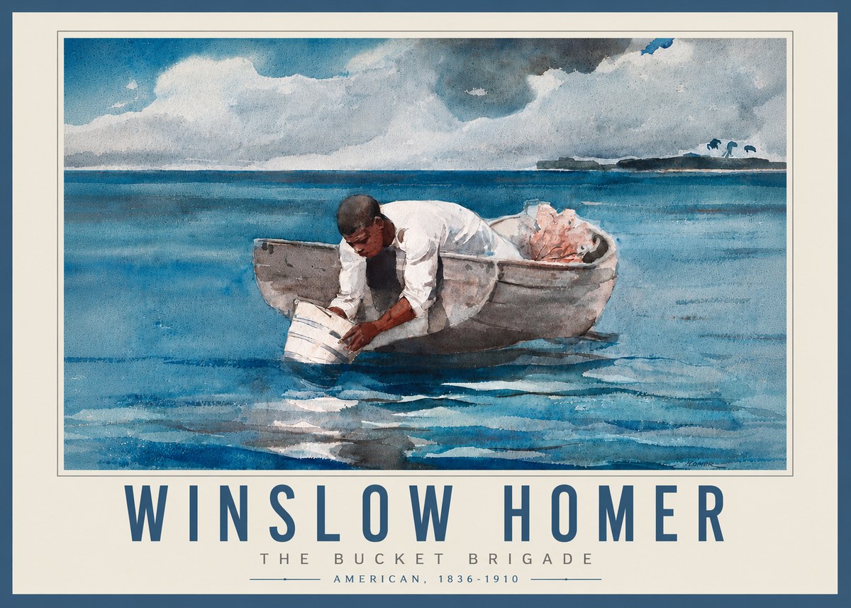 Winslow Homer The Bucket Brigade No4 - Plakat