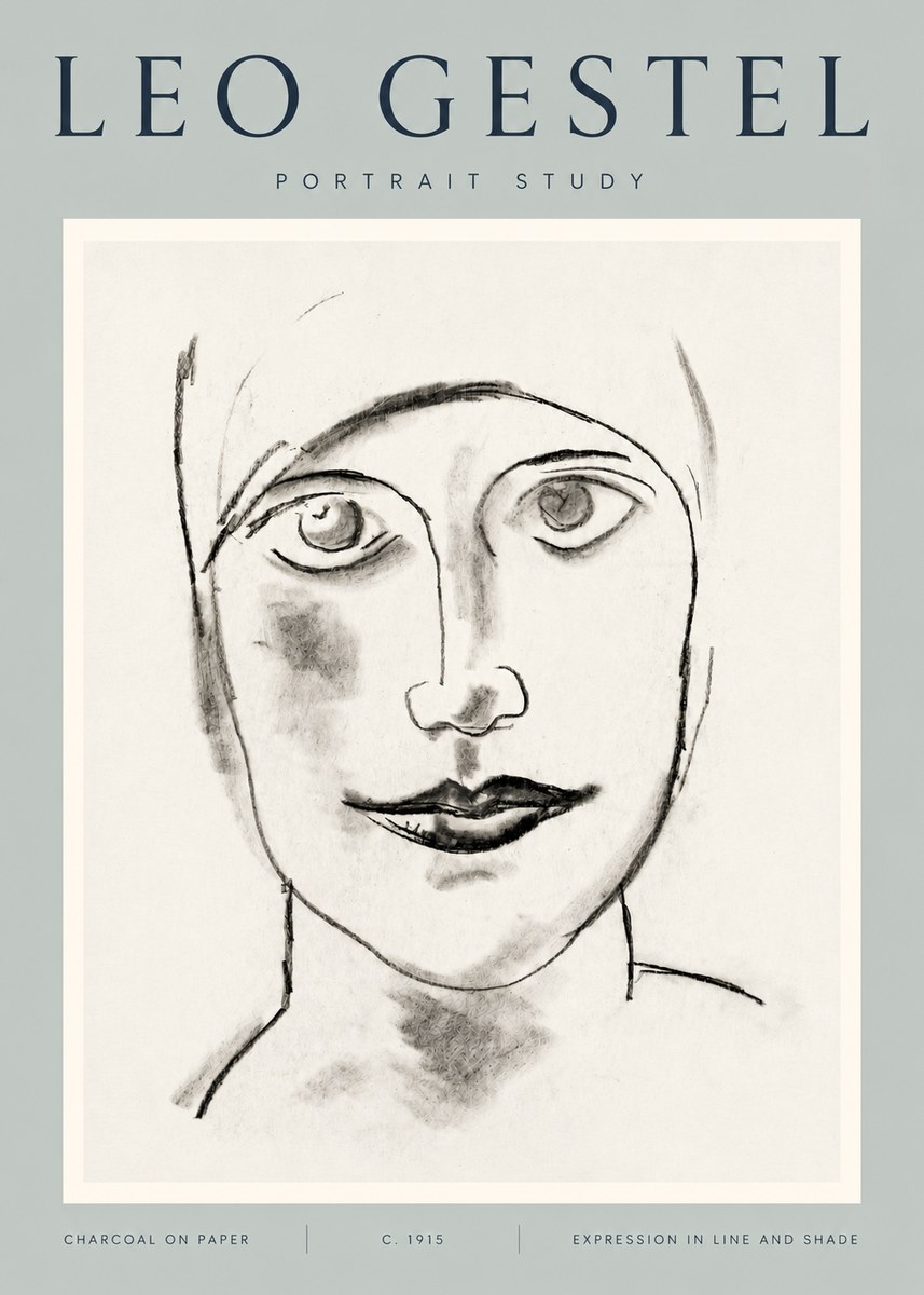 Leo Gestel Portrait Study I No5 - Plakat