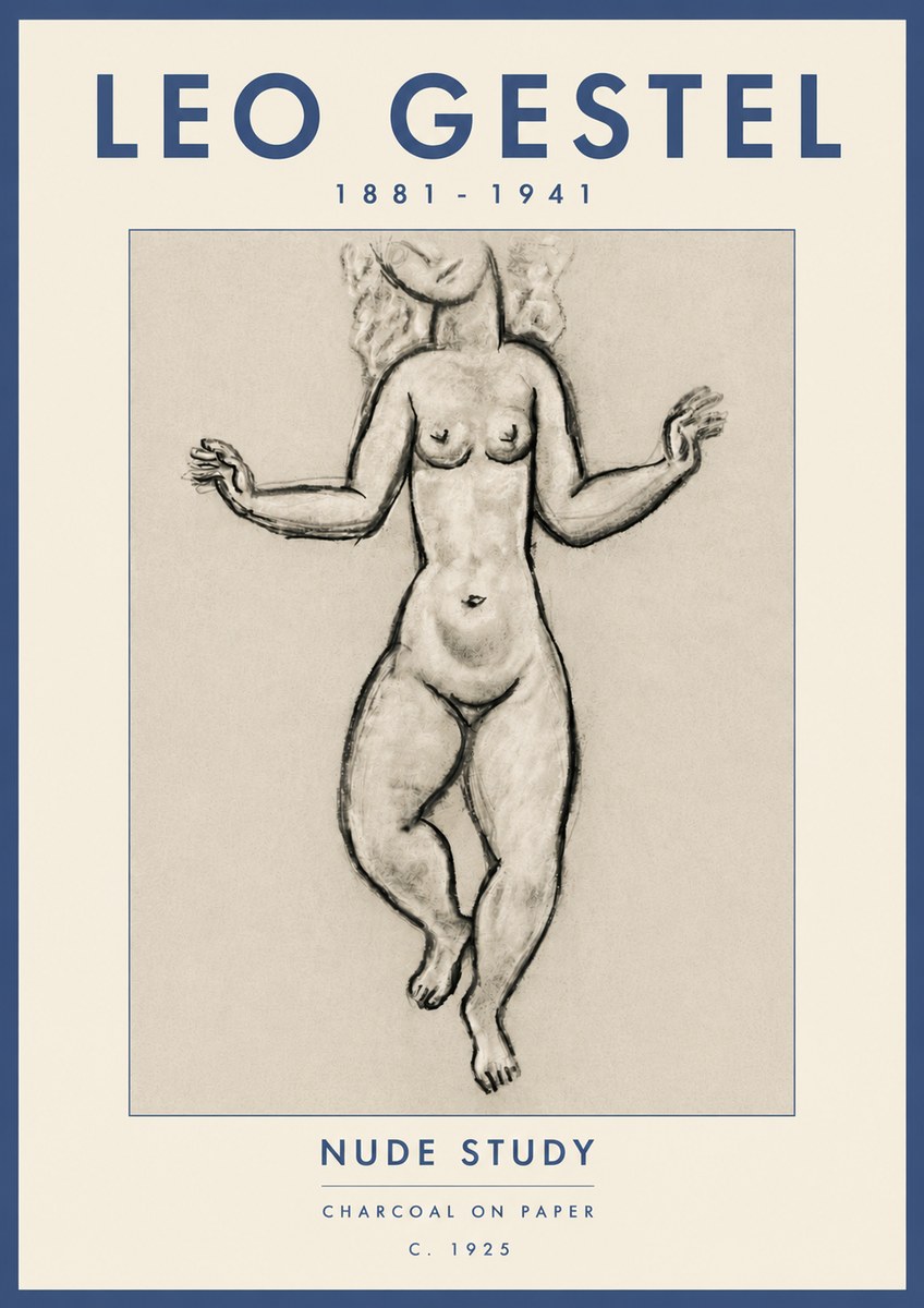 Leo Gestel Nude Study No6 - Plakat