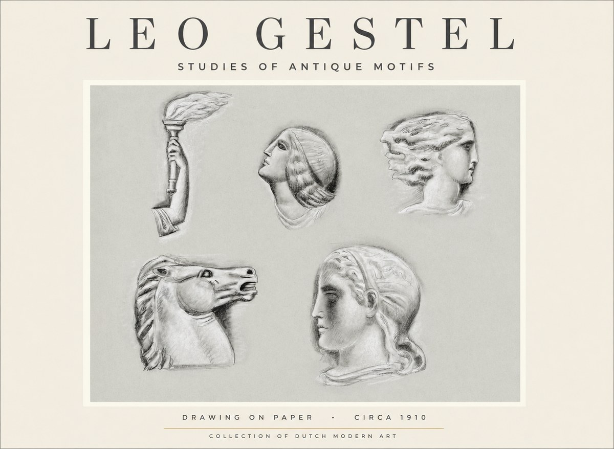 Leo Gestel Studies of Antique Motifs No1 - Plakat
