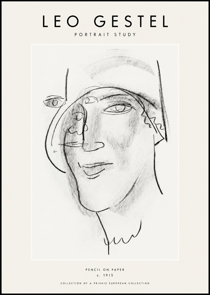 Leo Gestel Portrait Study II No1 - Plakat