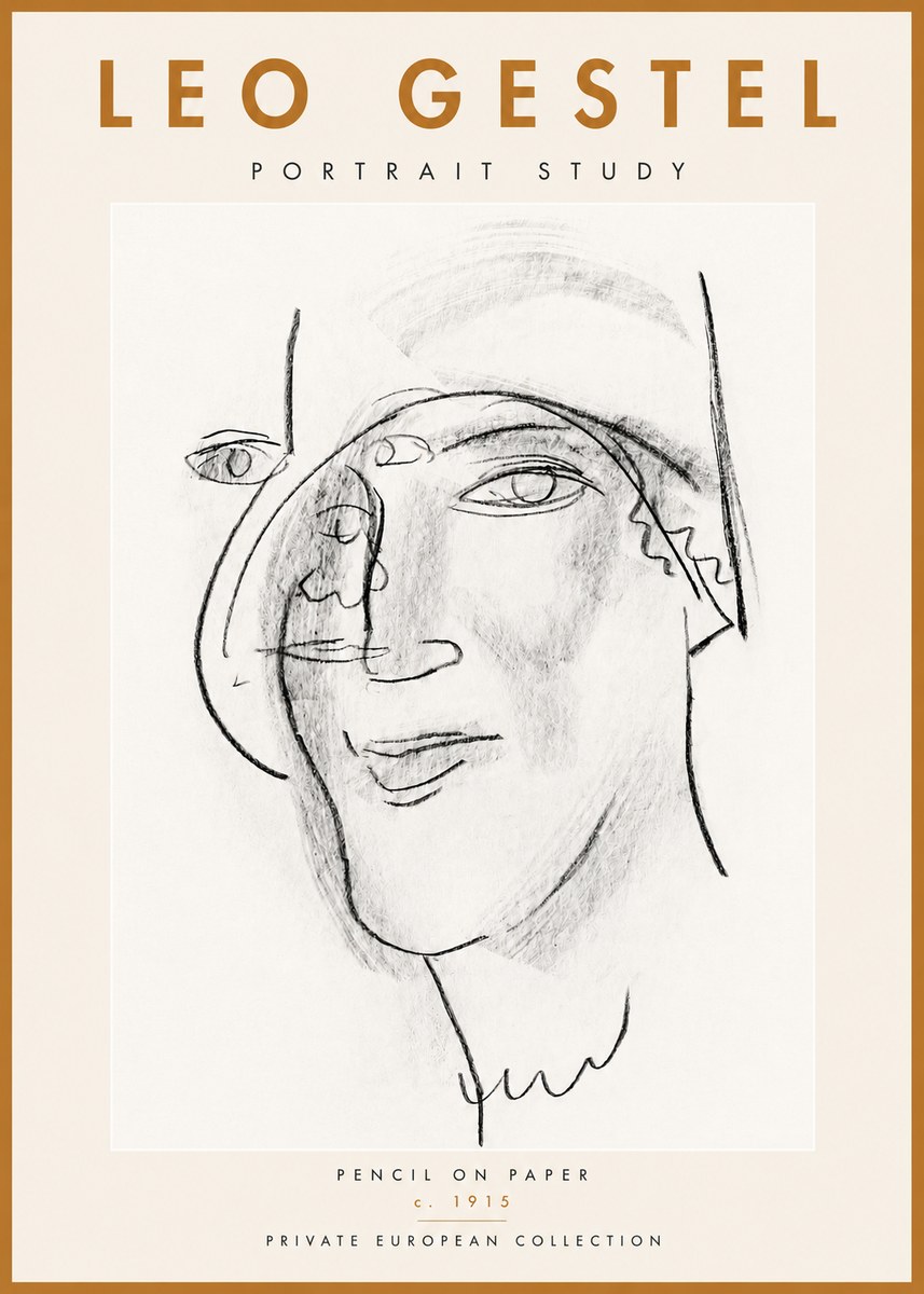 Leo Gestel Portrait Study II No4 - Plakat