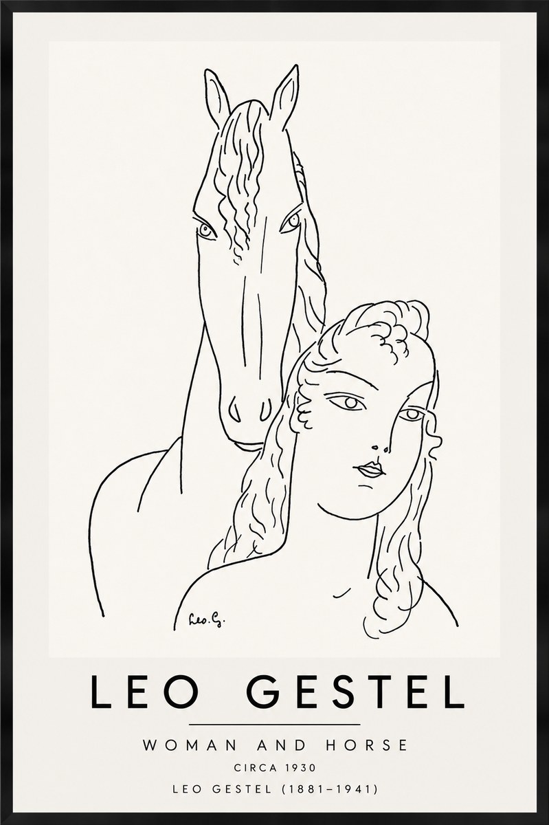 Leo Gestel Woman and Horse No6 - Plakat