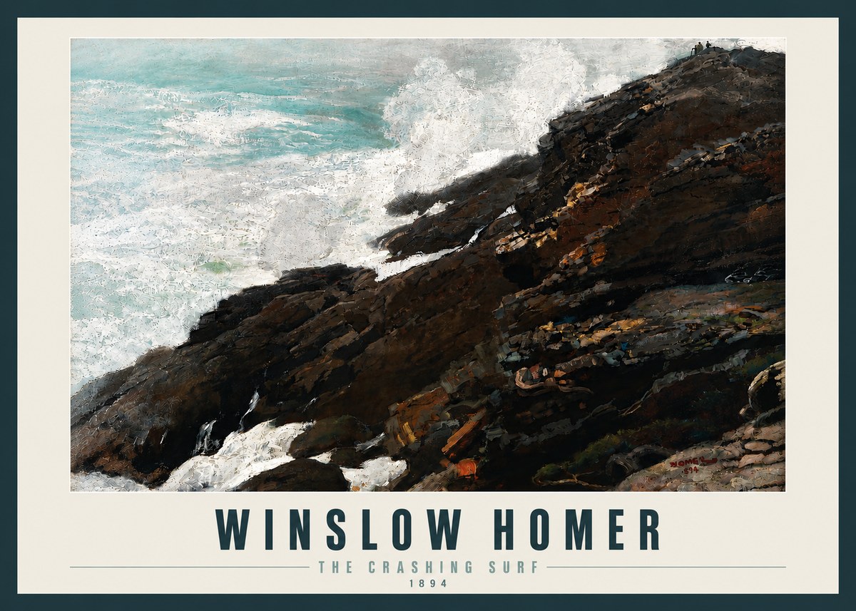 Winslow Homer The Crashing Surf No4 - Plakat