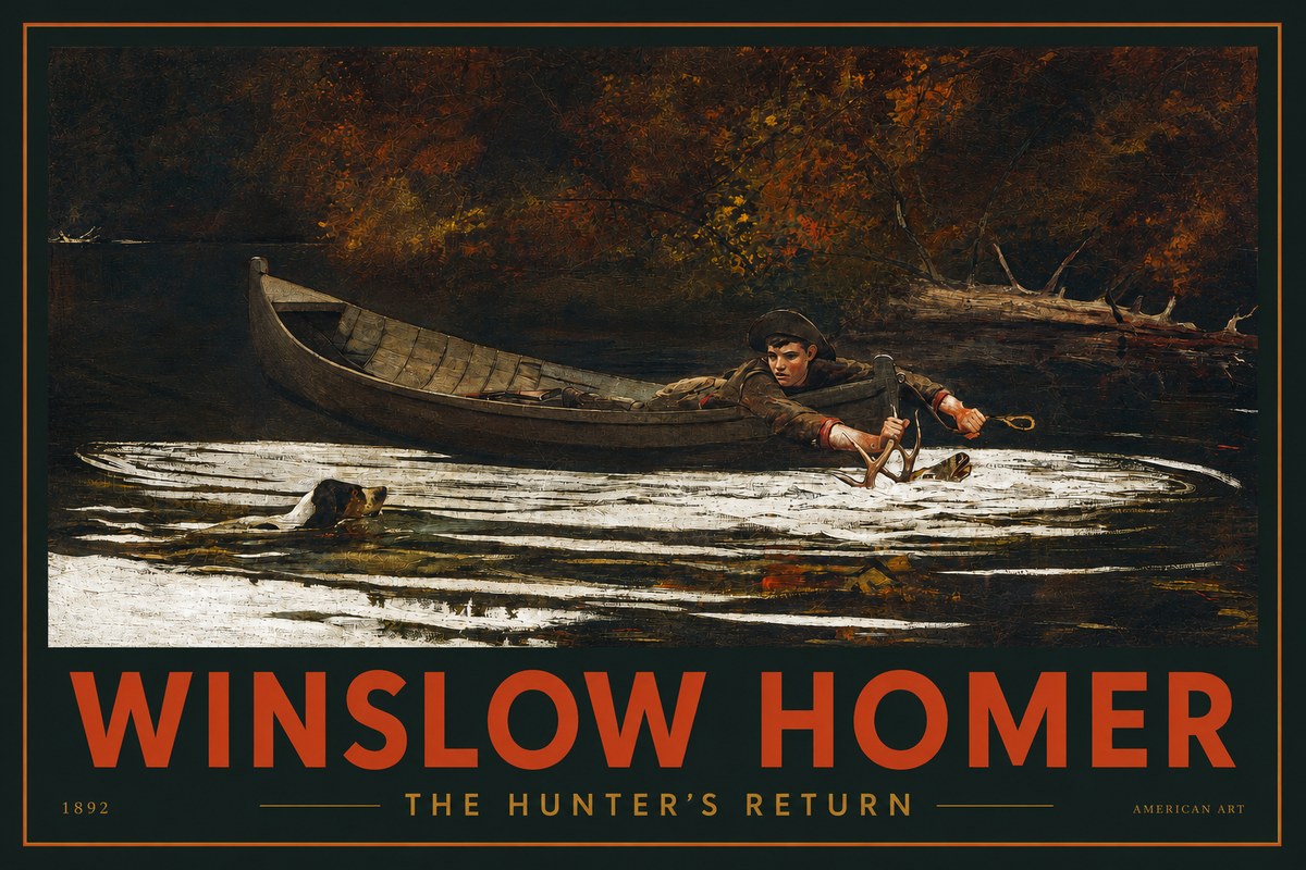 Winslow Homer The Hunter's Return No2 - Plakat
