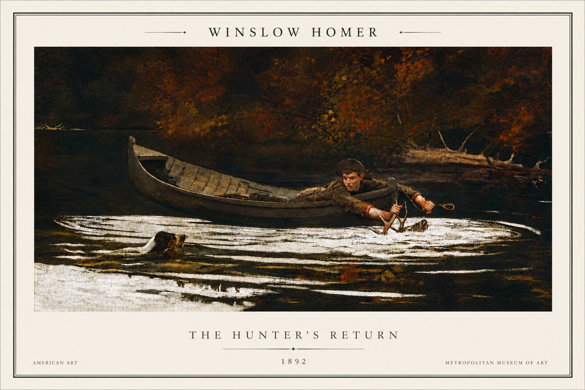 Winslow Homer The Hunter's Return No5 - Plakat