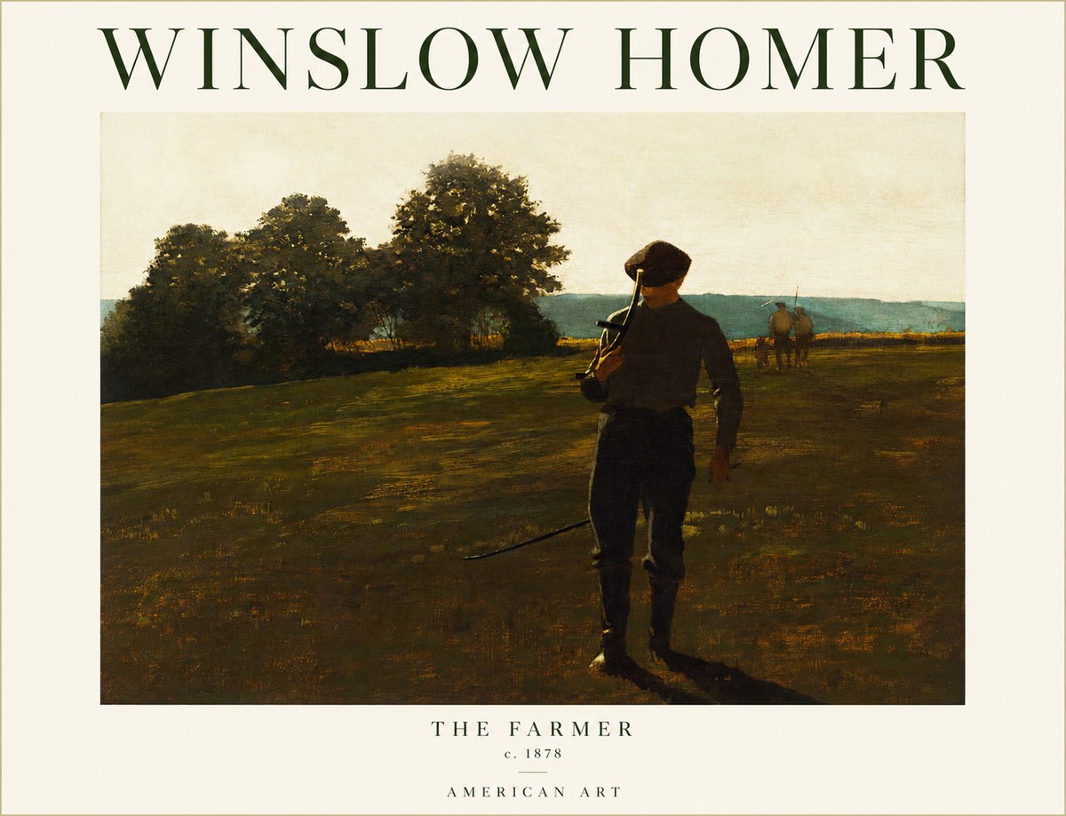 Winslow Homer The Farmer No1 - Plakat