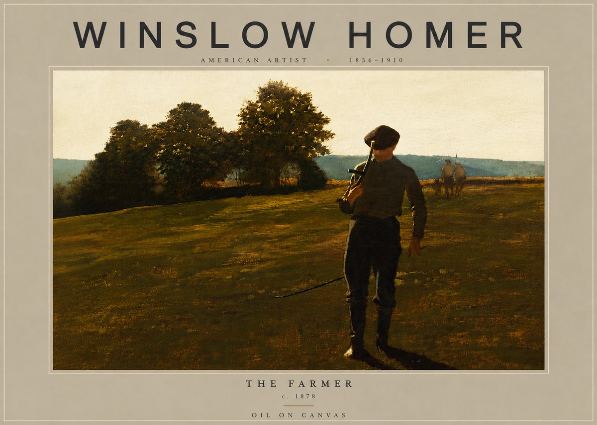 Winslow Homer The Farmer No5 - Plakat