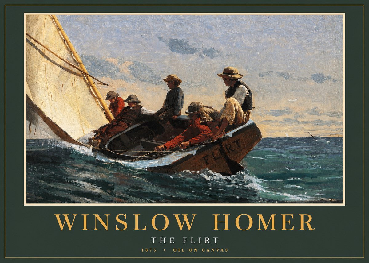 Winslow Homer The Flirt No2 - Plakat