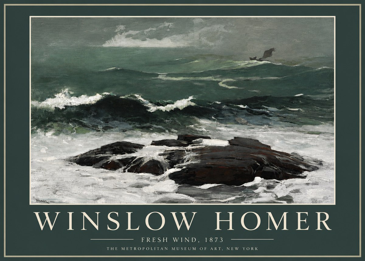 Winslow Homer Fresh Wind No4 - Plakat