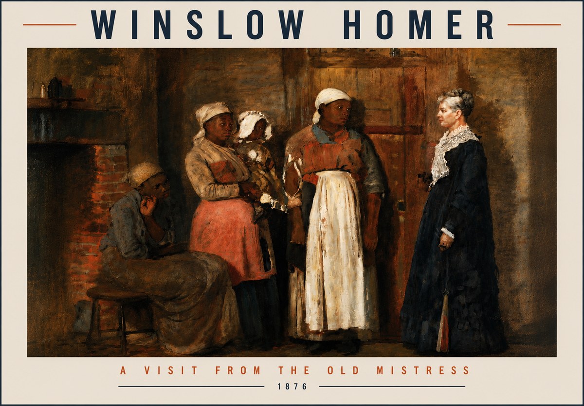 Winslow Homer A Visit from the Old Mistress No6 - Plakat