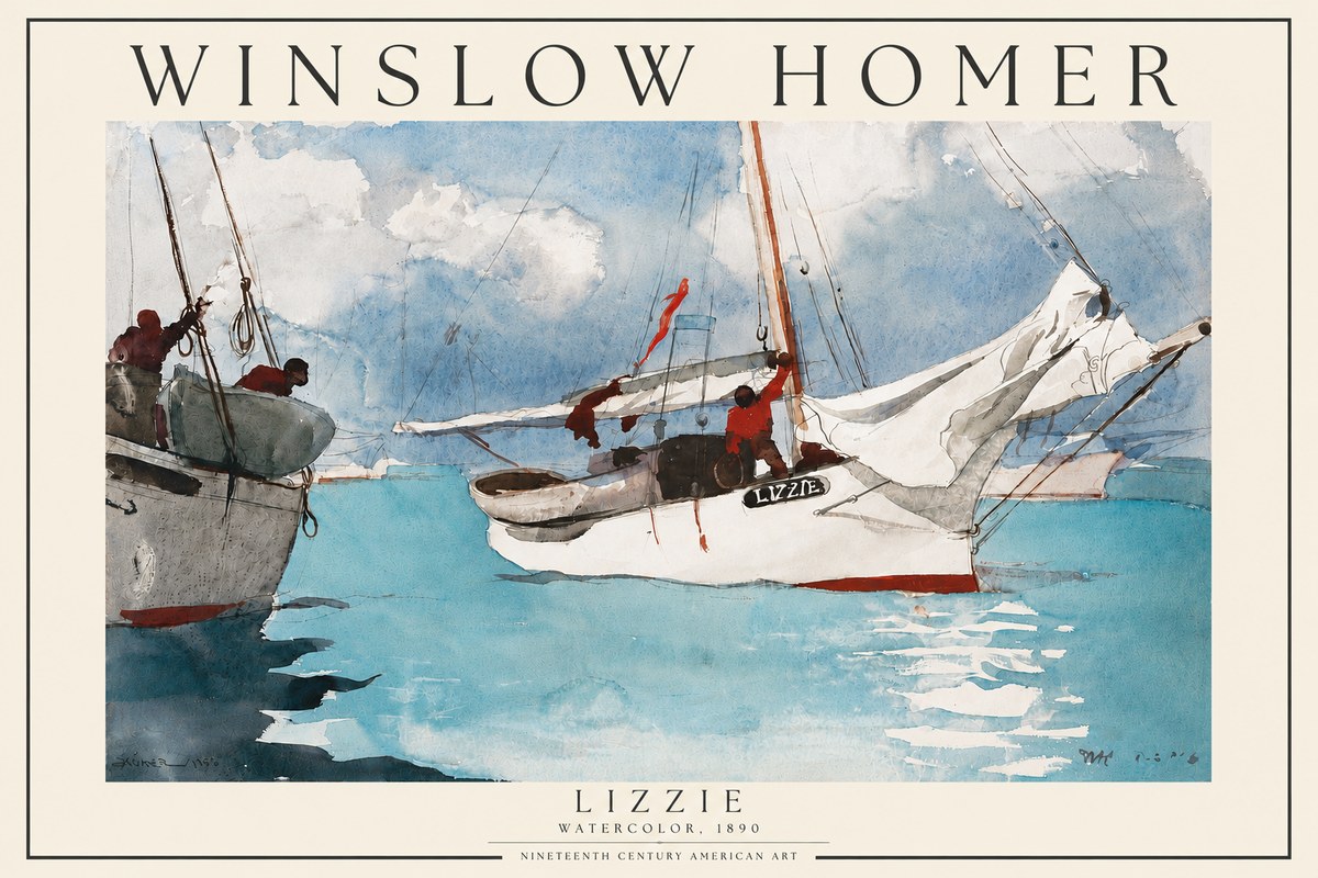 Winslow Homer Lizzie No3 - Plakat