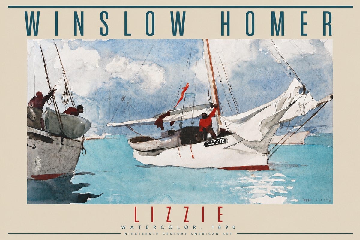 Winslow Homer Lizzie No4 - Plakat