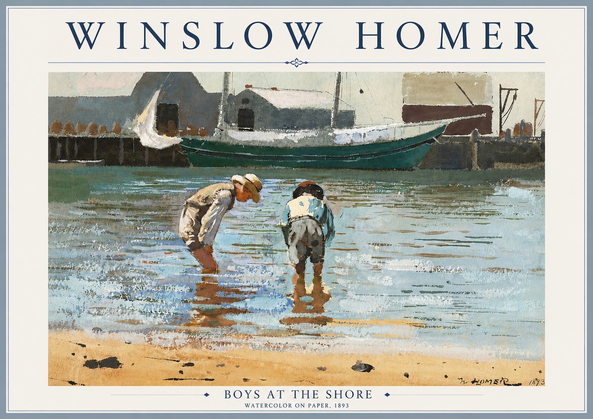 Winslow Homer Boys at the Shore No4 - Plakat