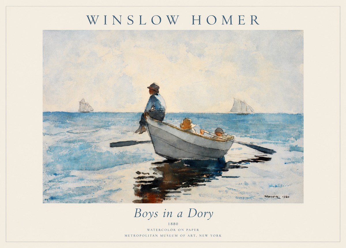 Winslow Homer Boys in a Dory I No1 - Plakat