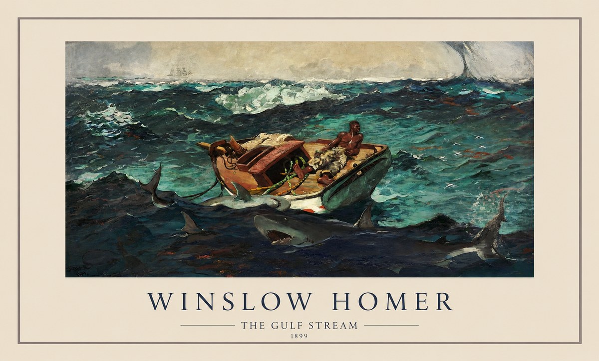 Winslow Homer The Gulf Stream No1 - Plakat
