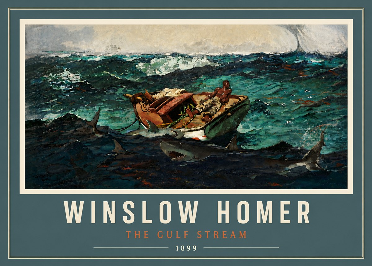 Winslow Homer The Gulf Stream No4 - Plakat