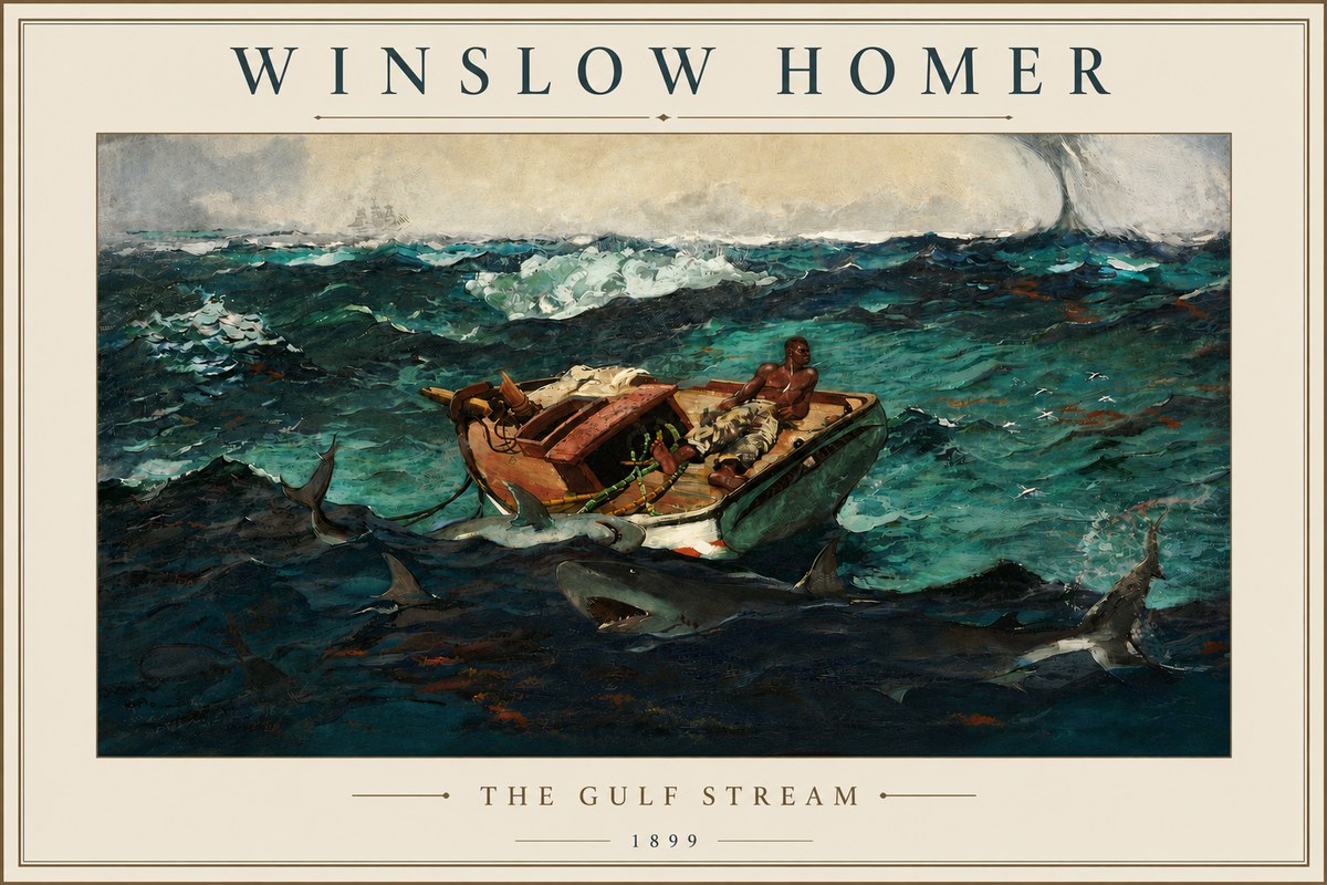 Winslow Homer The Gulf Stream No5 - Plakat