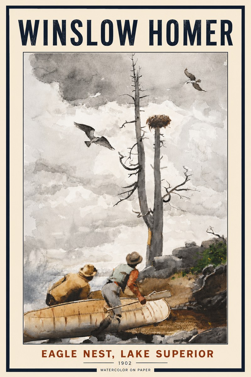 Winslow Homer Eagle Nest, Lake Superior No5 - Plakat