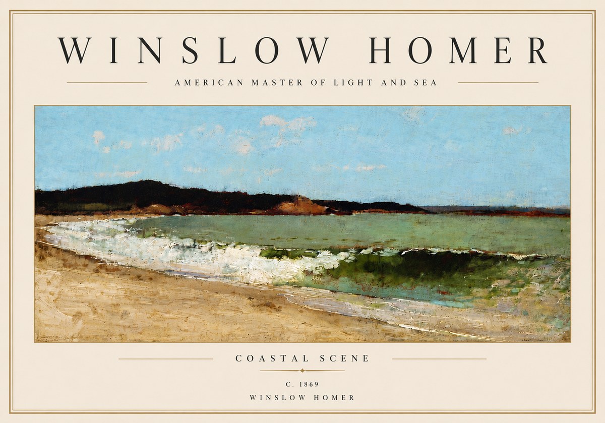 Winslow Homer Coastal Scene No6 - Plakat