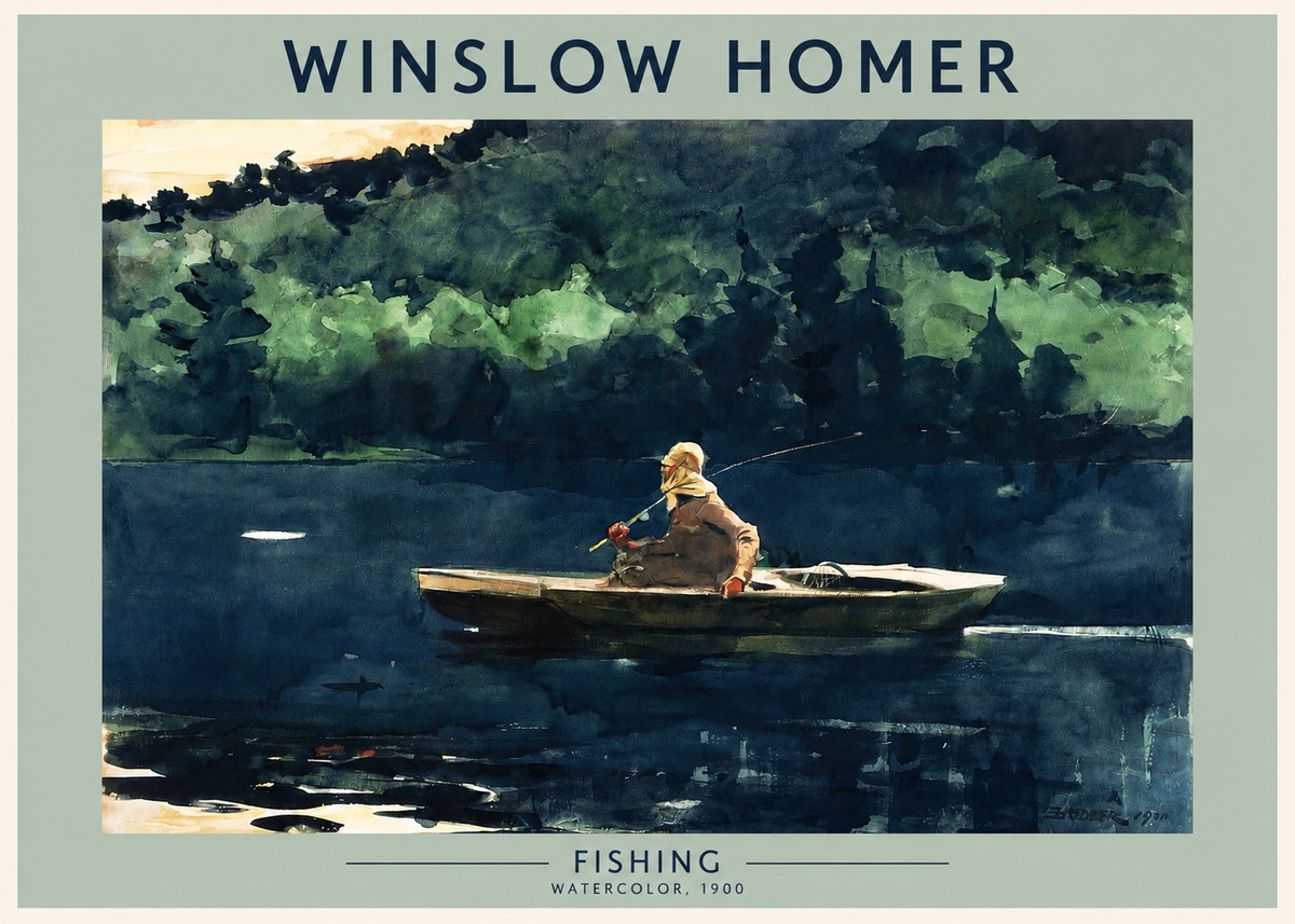 Winslow Homer Fishing No2 - Plakat