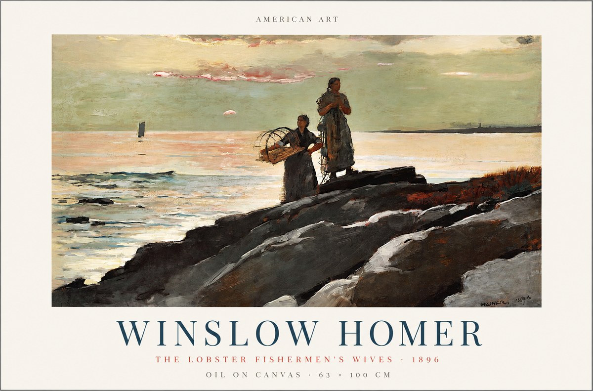 Winslow Homer The Lobster Fishermen's Wives No1 - Plakat