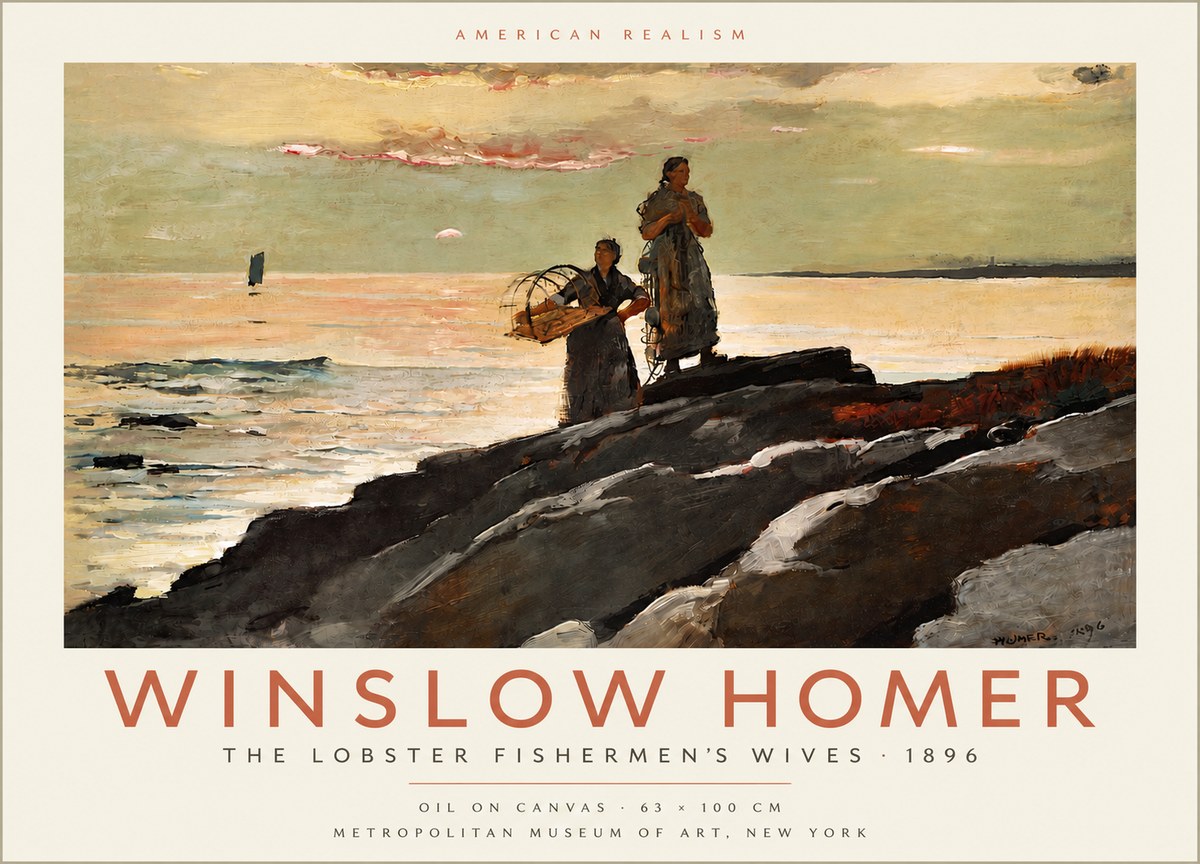 Winslow Homer The Lobster Fishermen's Wives No4 - Plakat