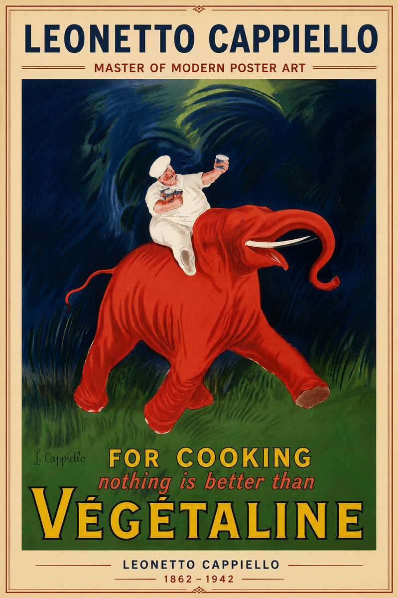 Leonetto Cappiello Végétaline No5 - Plakat
