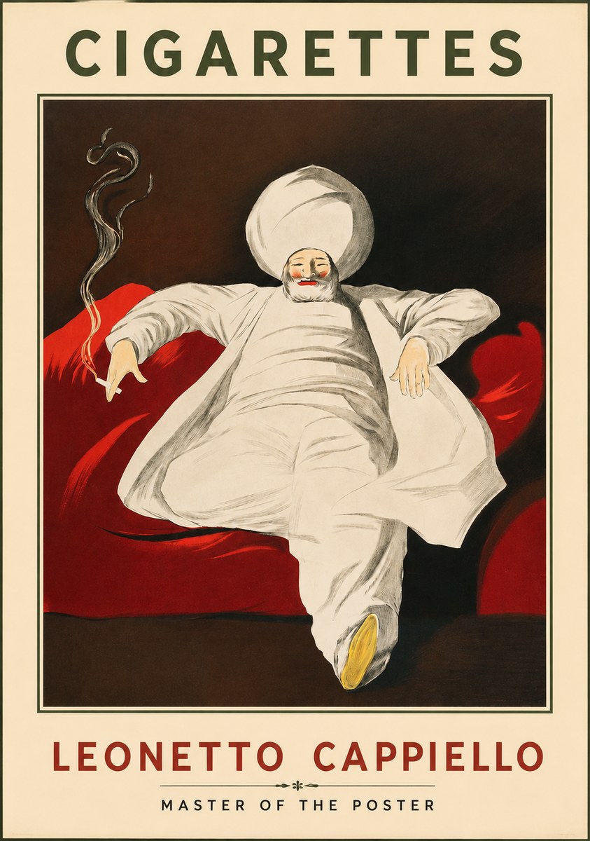 Leonetto Cappiello Cigarettes No2 - Plakat