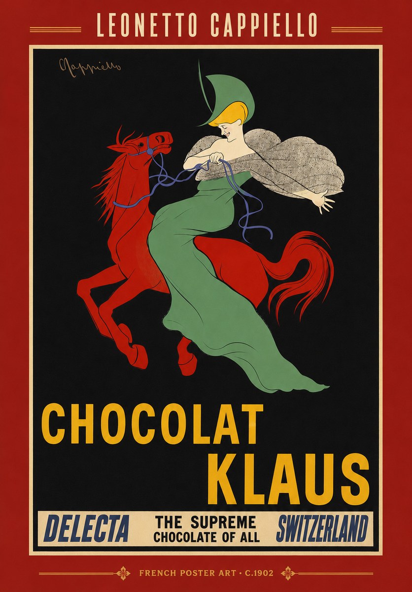 Leonetto Cappiello Chocolat Klaus No2 - Plakat