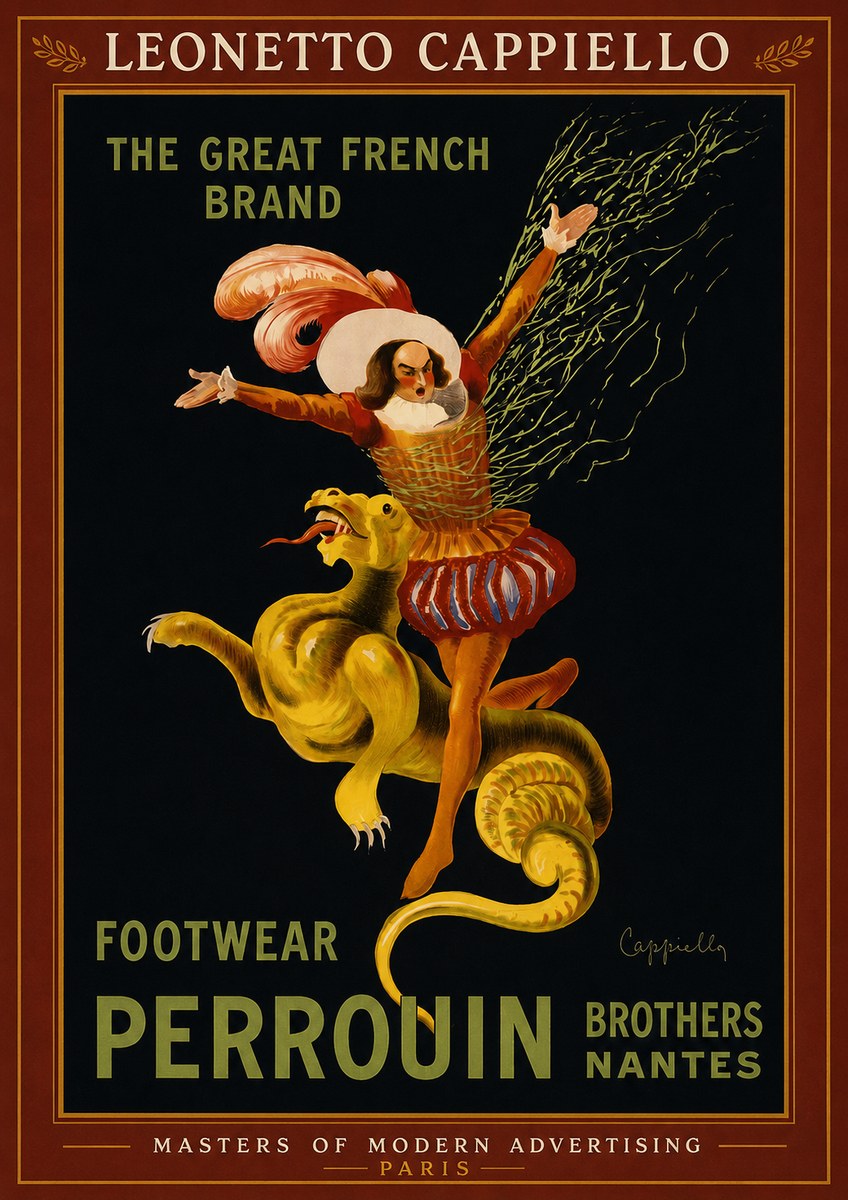 Leonetto Cappiello Footwear Perrouin No2 - Plakat