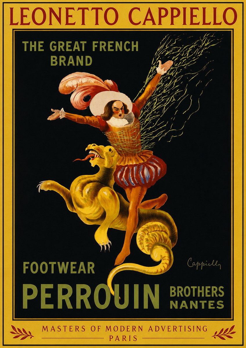 Leonetto Cappiello Footwear Perrouin No3 - Plakat