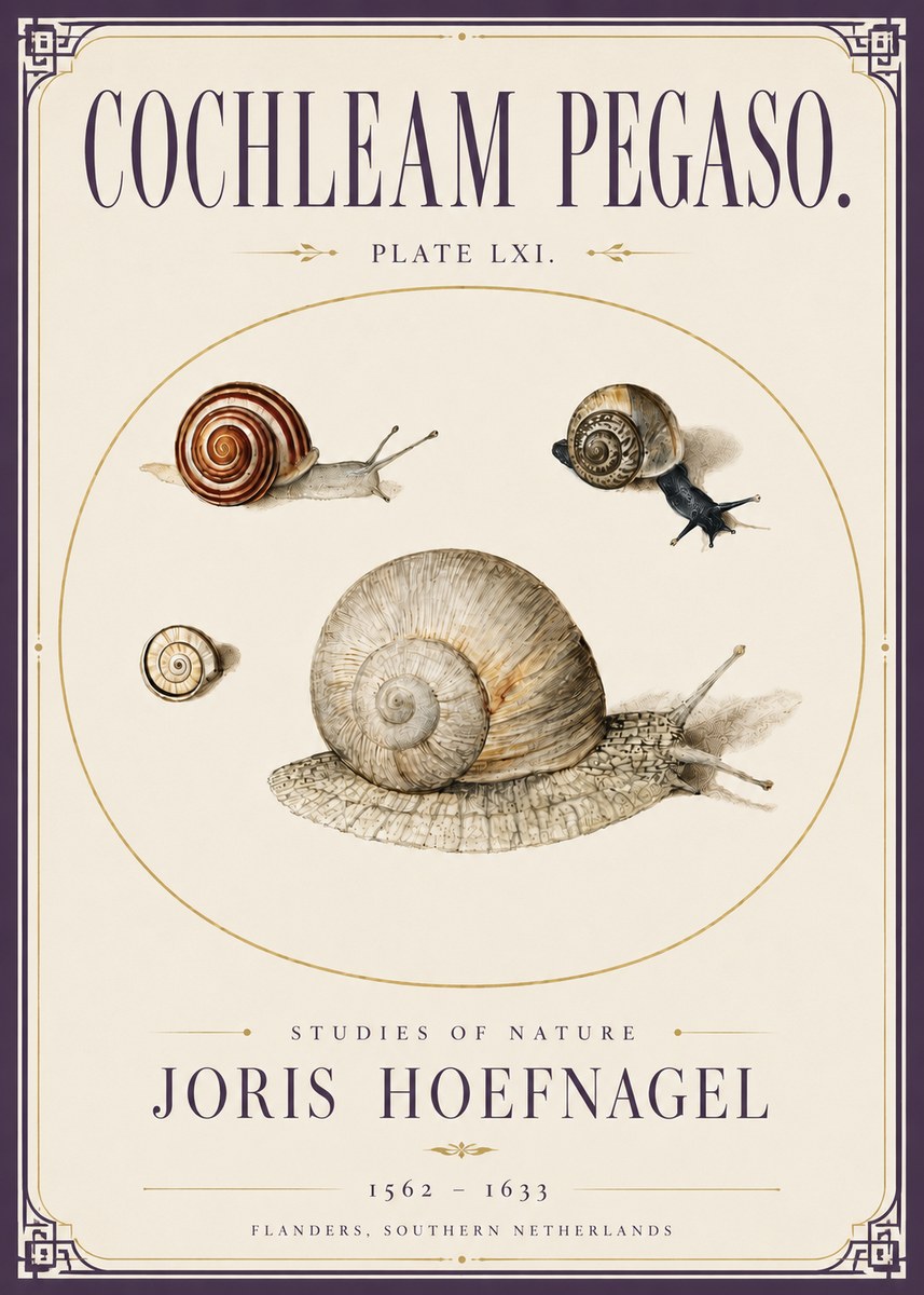 Joris Hoefnagel The Four Snails No5 - Plakat