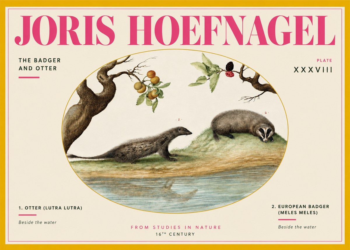 Joris Hoefnagel Studies of Animals and Nature Xxxxiii No4 - Plakat