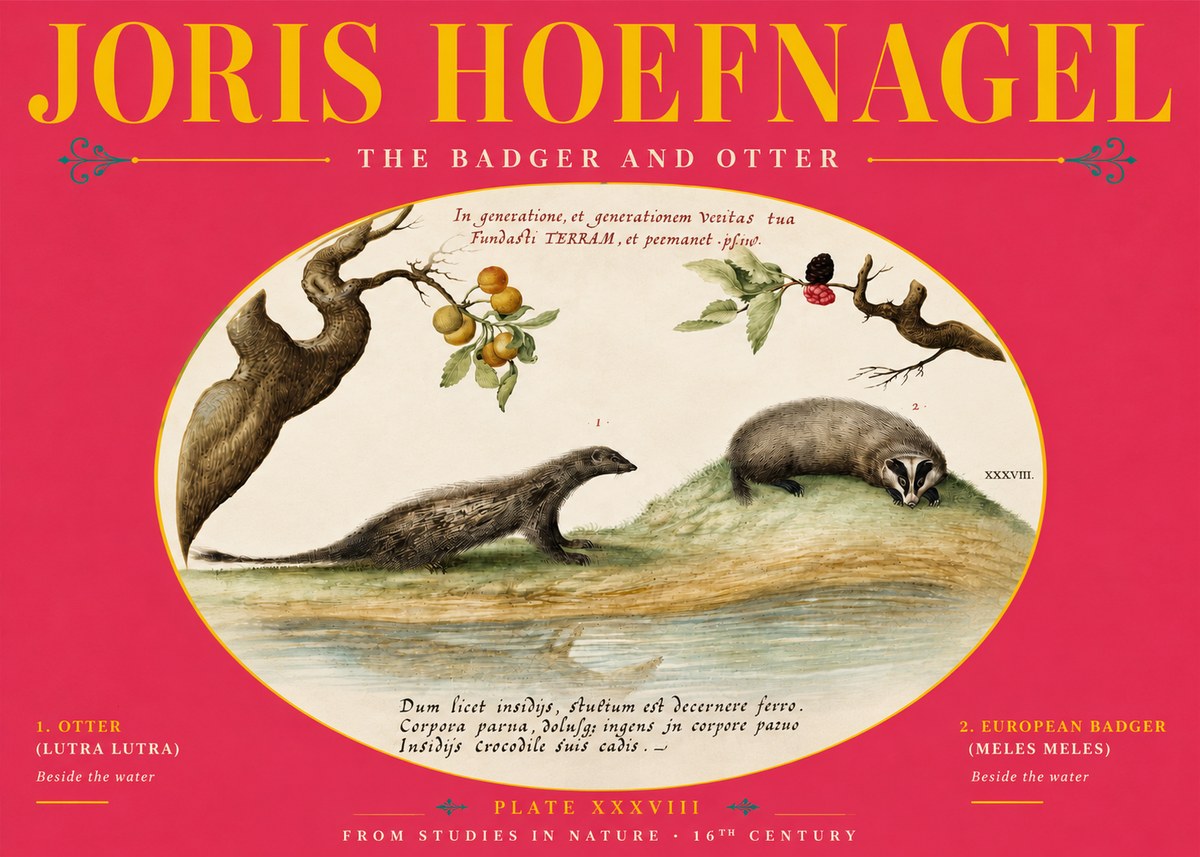Joris Hoefnagel Studies of Animals and Nature Xxxxiii No6 - Plakat