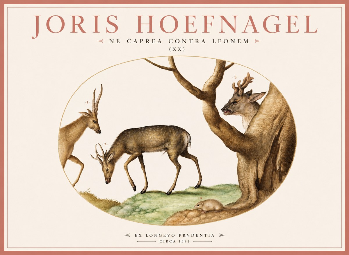 Joris Hoefnagel Do Not Rush Against the Lion. No3 - Plakat
