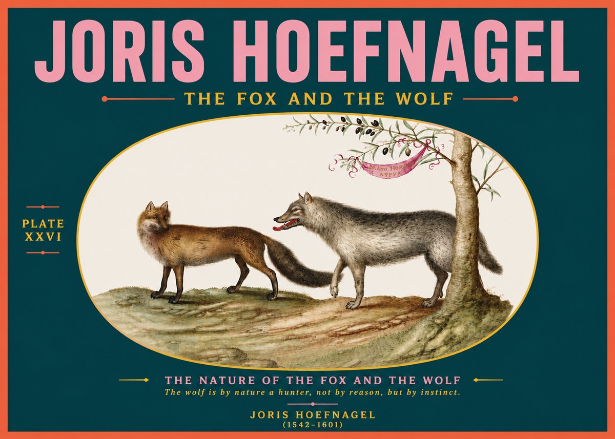 Joris Hoefnagel The Fox and the Wolf No5 - Plakat