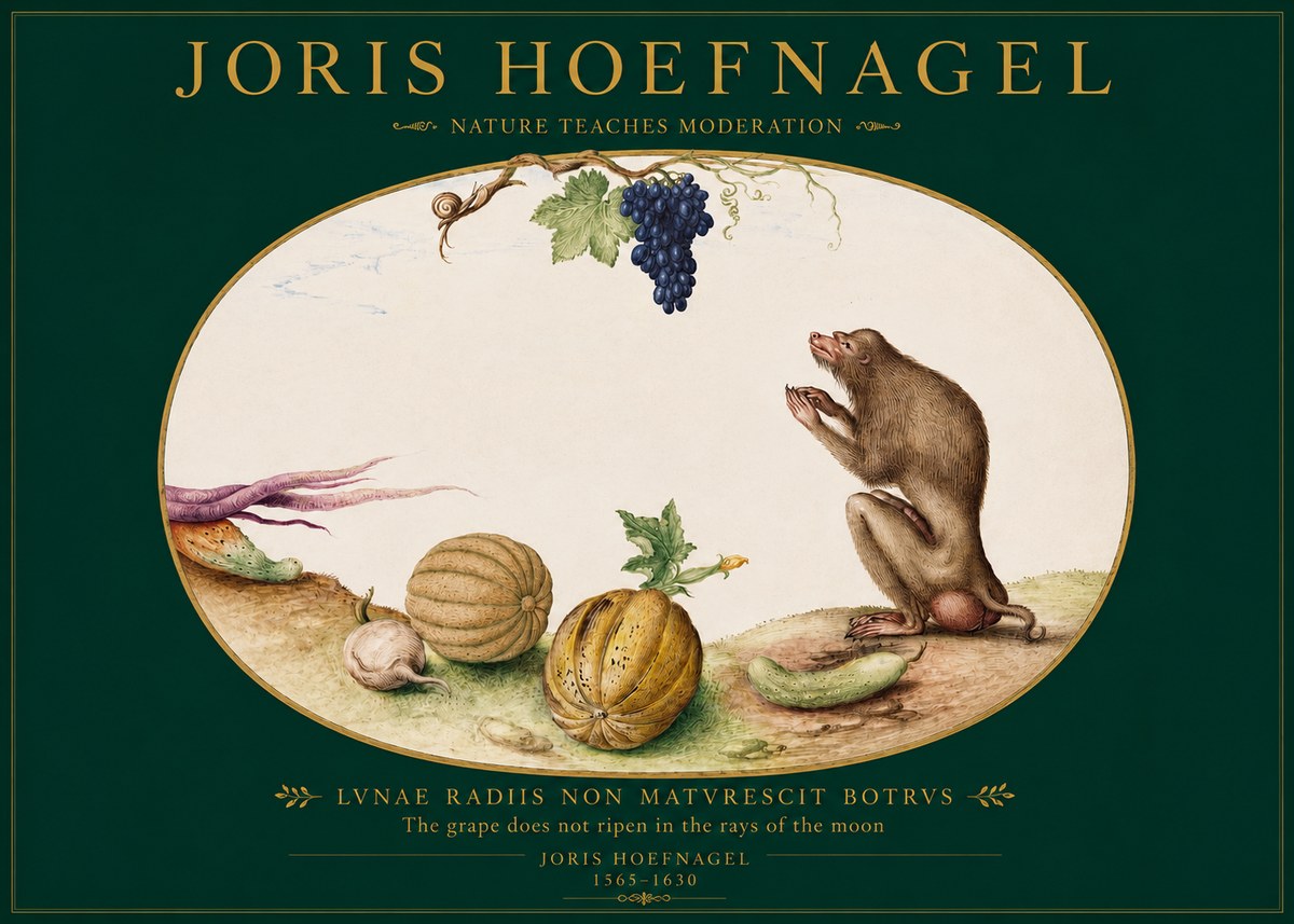 Joris Hoefnagel Nature Teaches Moderation No2 - Plakat