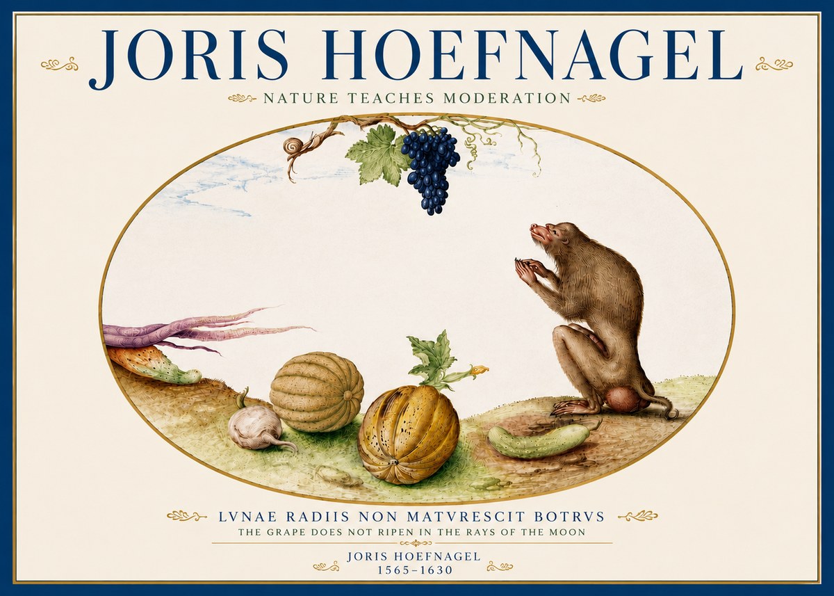 Joris Hoefnagel Nature Teaches Moderation No5 - Plakat