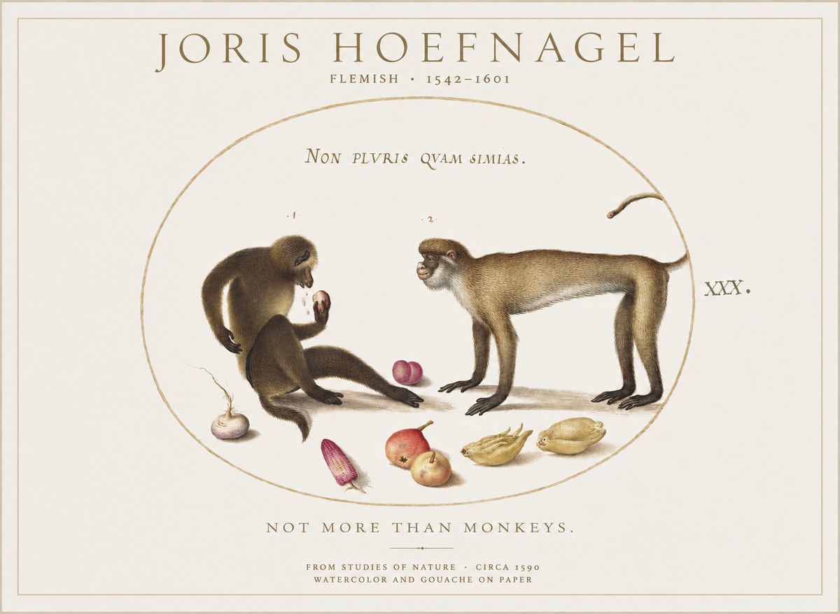Joris Hoefnagel Not More Than Monkeys No1 - Plakat