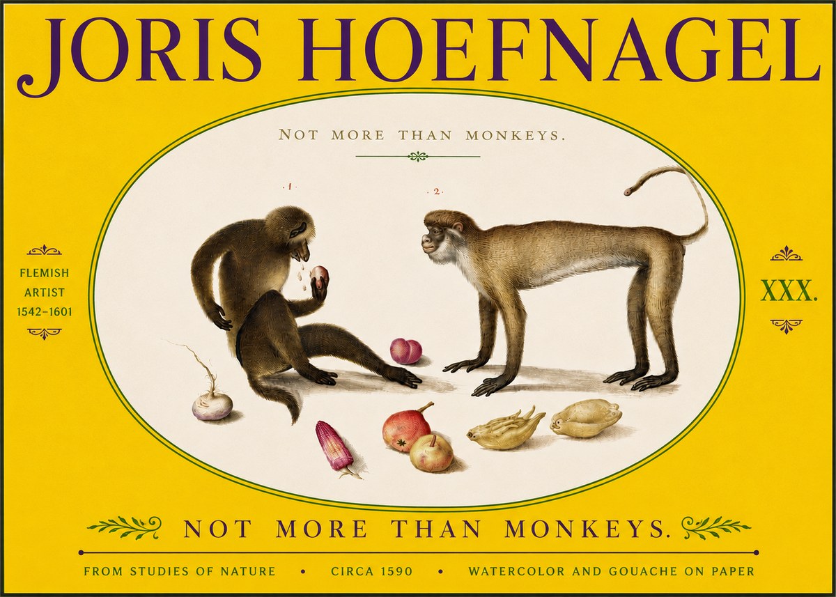 Joris Hoefnagel Not More Than Monkeys No5 - Plakat